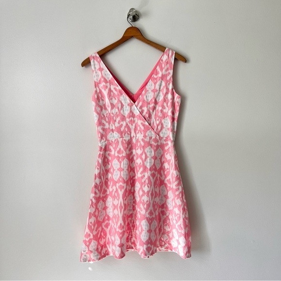 GAP Pink Linen Batik Fit & Flare Dress - Picture 7 of 10
